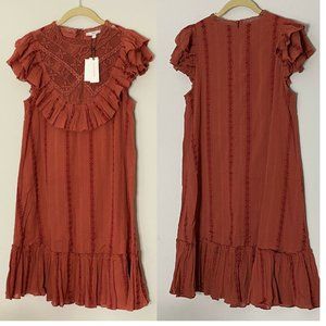 Anthropologie Lesly Ruffled Mini Dress 